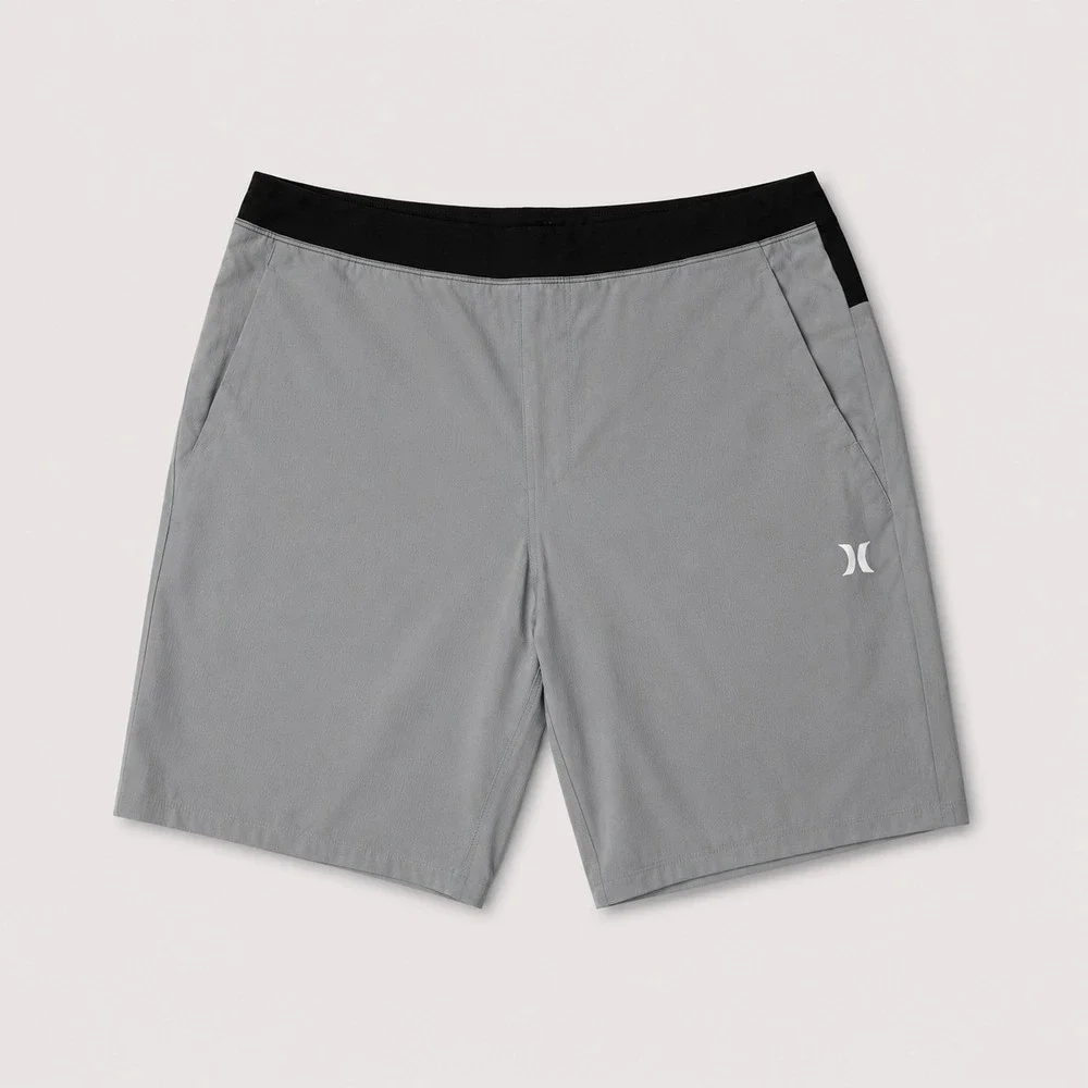 Hurley Mens Large Gray Board Shorts Swim Surf Stretch Hybrid Performance